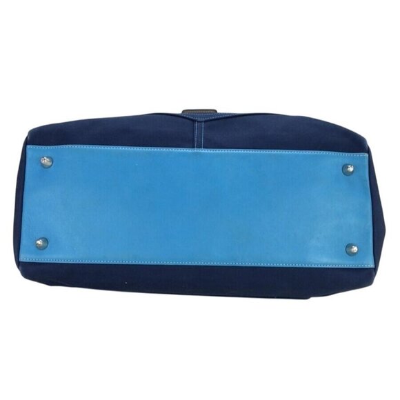 COACH RARE 2004 Limited Edition Soho Dowel Top Leather Satchel Light Blue & blue - Picture 7 of 11